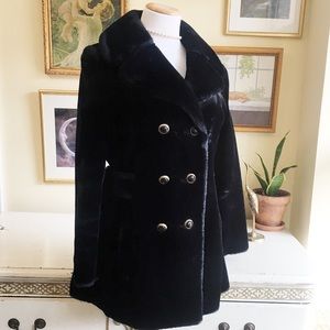 Vintage 50s Faux Sable Plush Coat